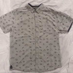 Men’s Button Up Free Planet T-Shirt